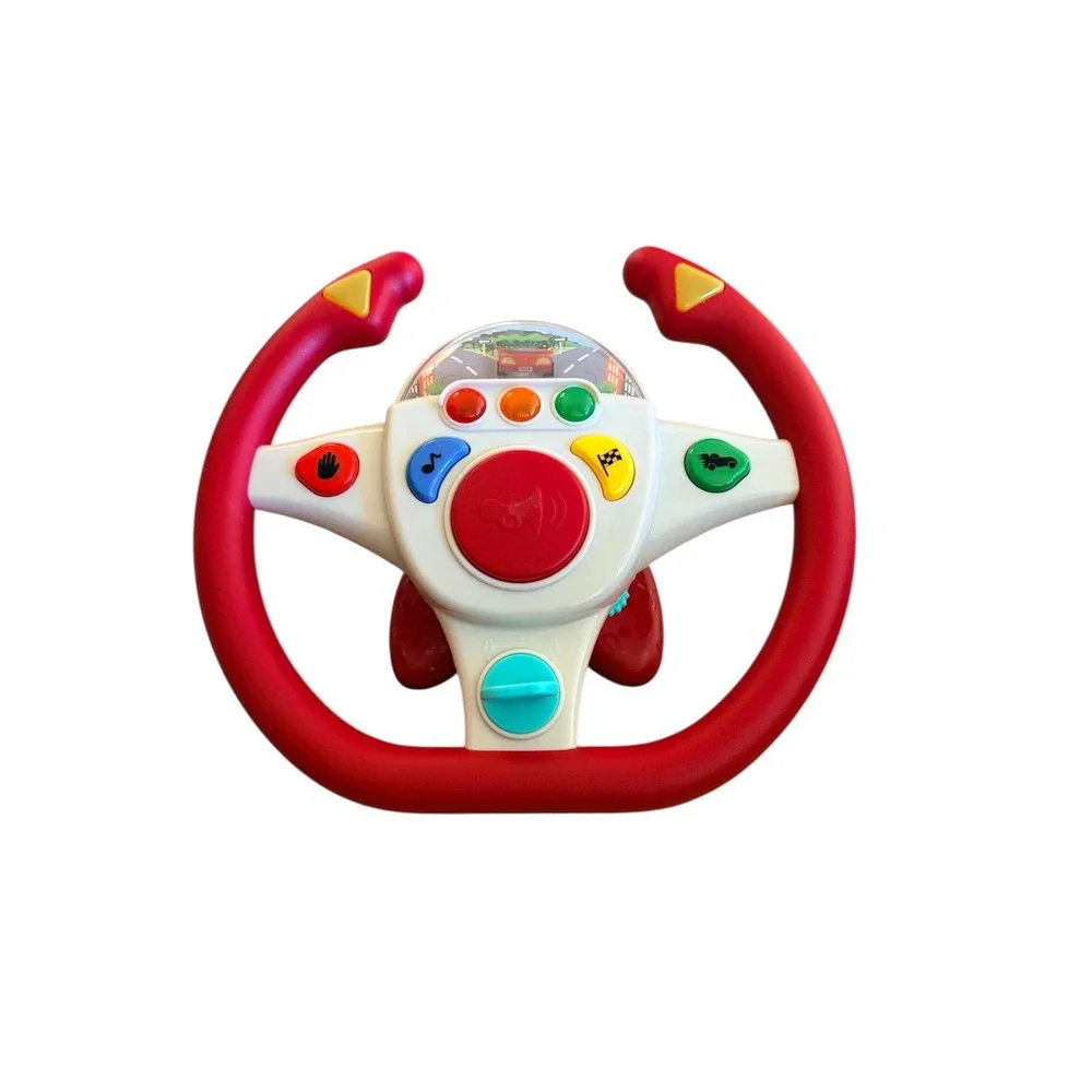 Battat Zoom Zoom Driving Wheel Interactive Toddler‎ Car Toy with Lights & Sounds